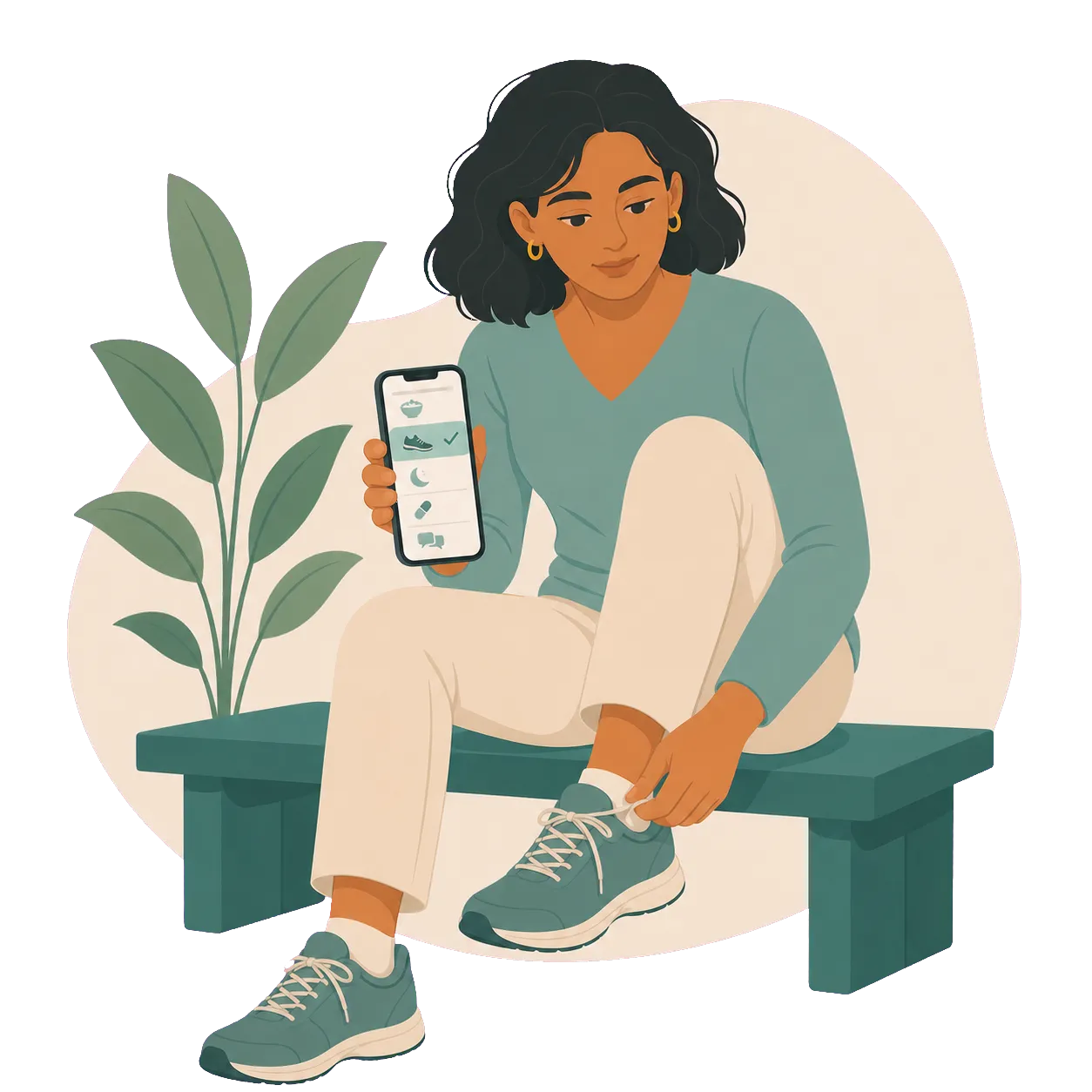 A person turning a Know Your Labs action-plan suggestion into an everyday next step