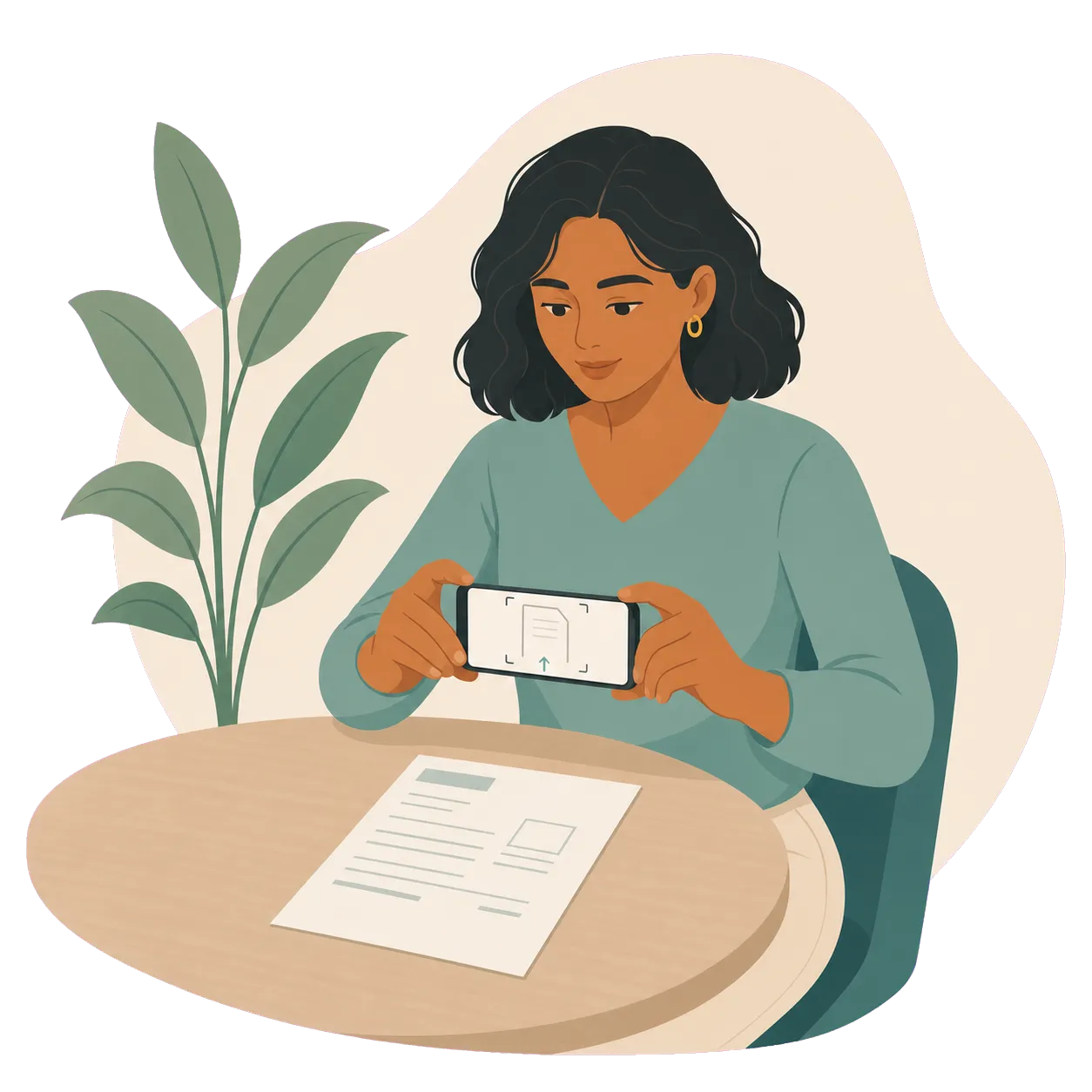 A person securely uploading a lab report into the Know Your Labs app